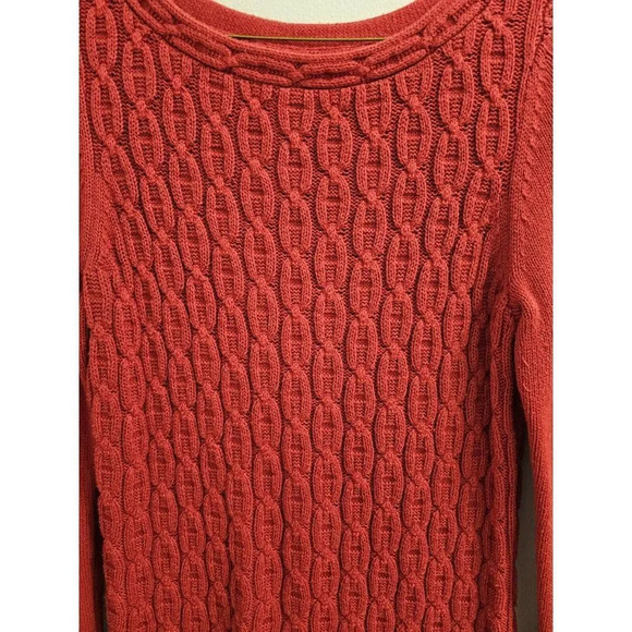 Nautica Red Womens Cable Knit Pullover Sweater- Size Small- No flaws. No defects - Picture 4 of 12